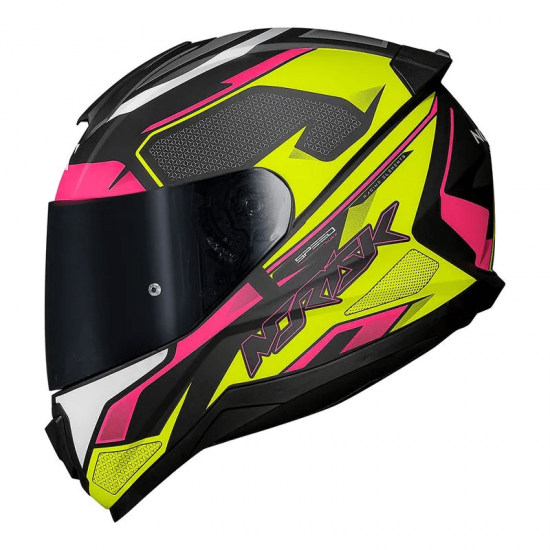 CAPACETE NORISK FF802 RAZOR SPEEDMAX FOSCO AMARELO ROSA